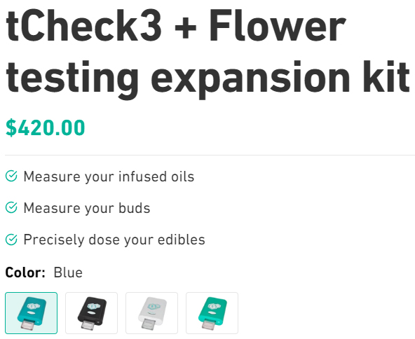 tCheck3 + Flower testing expansion kit